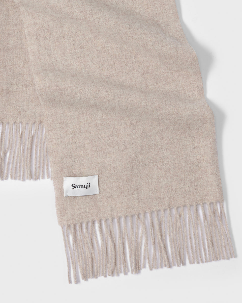 Wool Scarf Light Beige