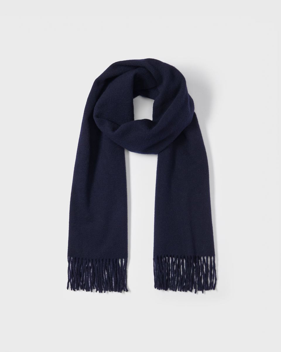 Wool Scarf Navy