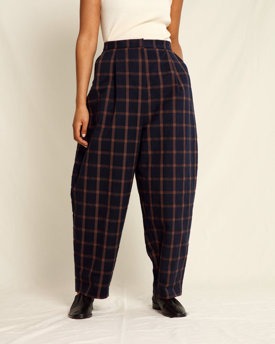 Egan Trousers Bear Navy/Brown