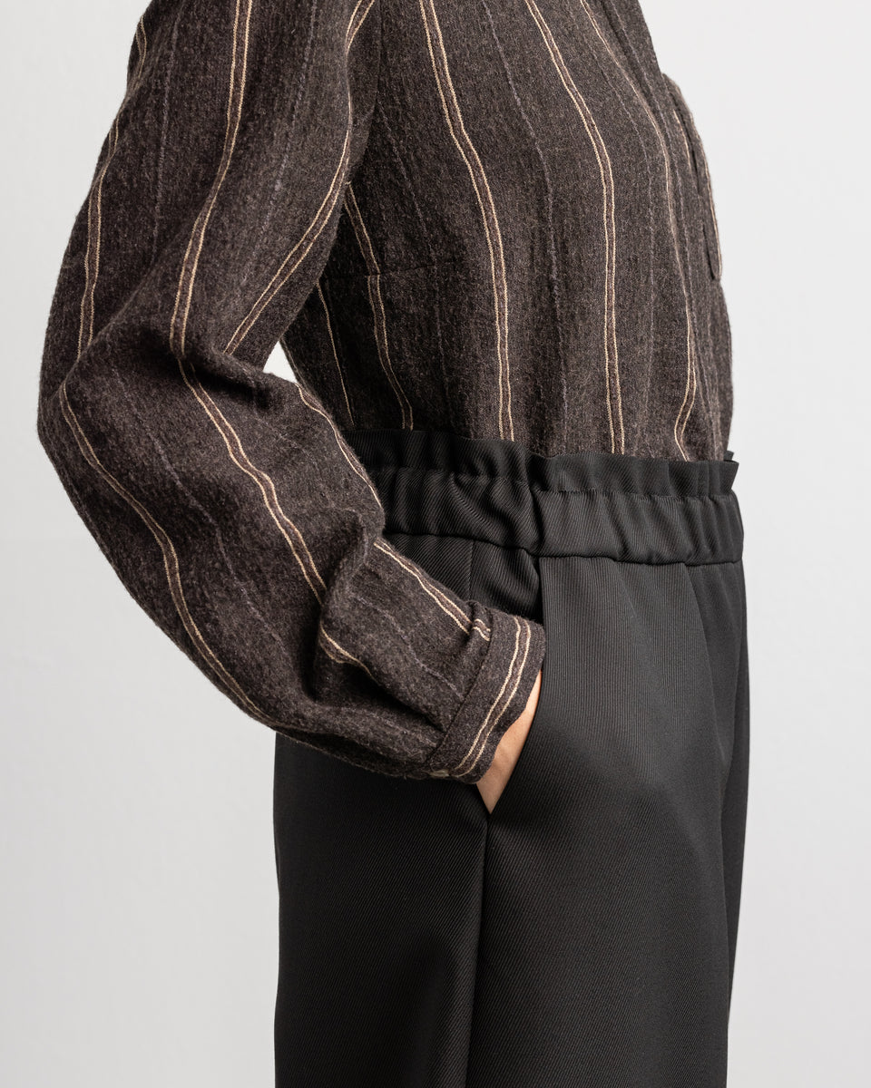 Gabi Shirt Kokoa Wool Dark Brown