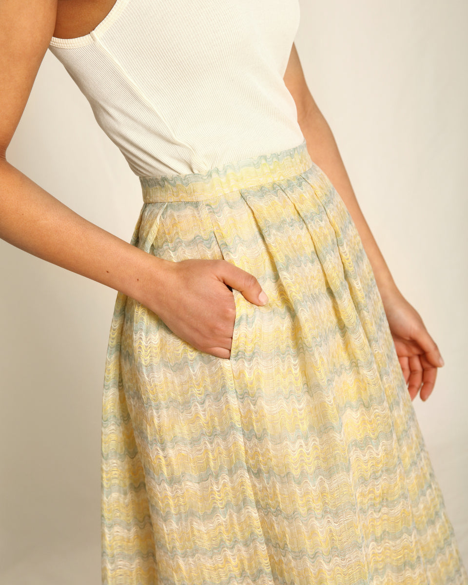 Nani Skirt Onda Ecru/Yellow/Lime/Blue