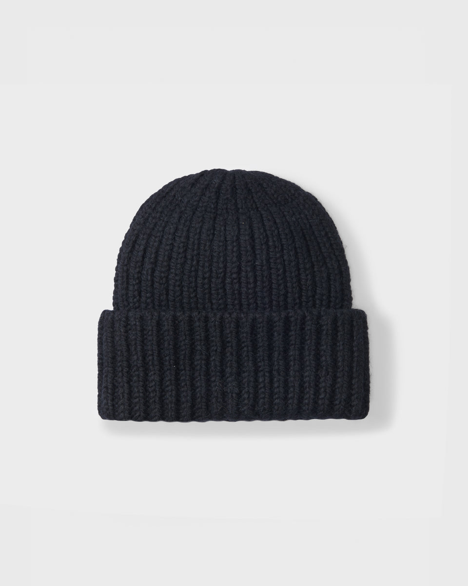 Rib Beanie Echos Black