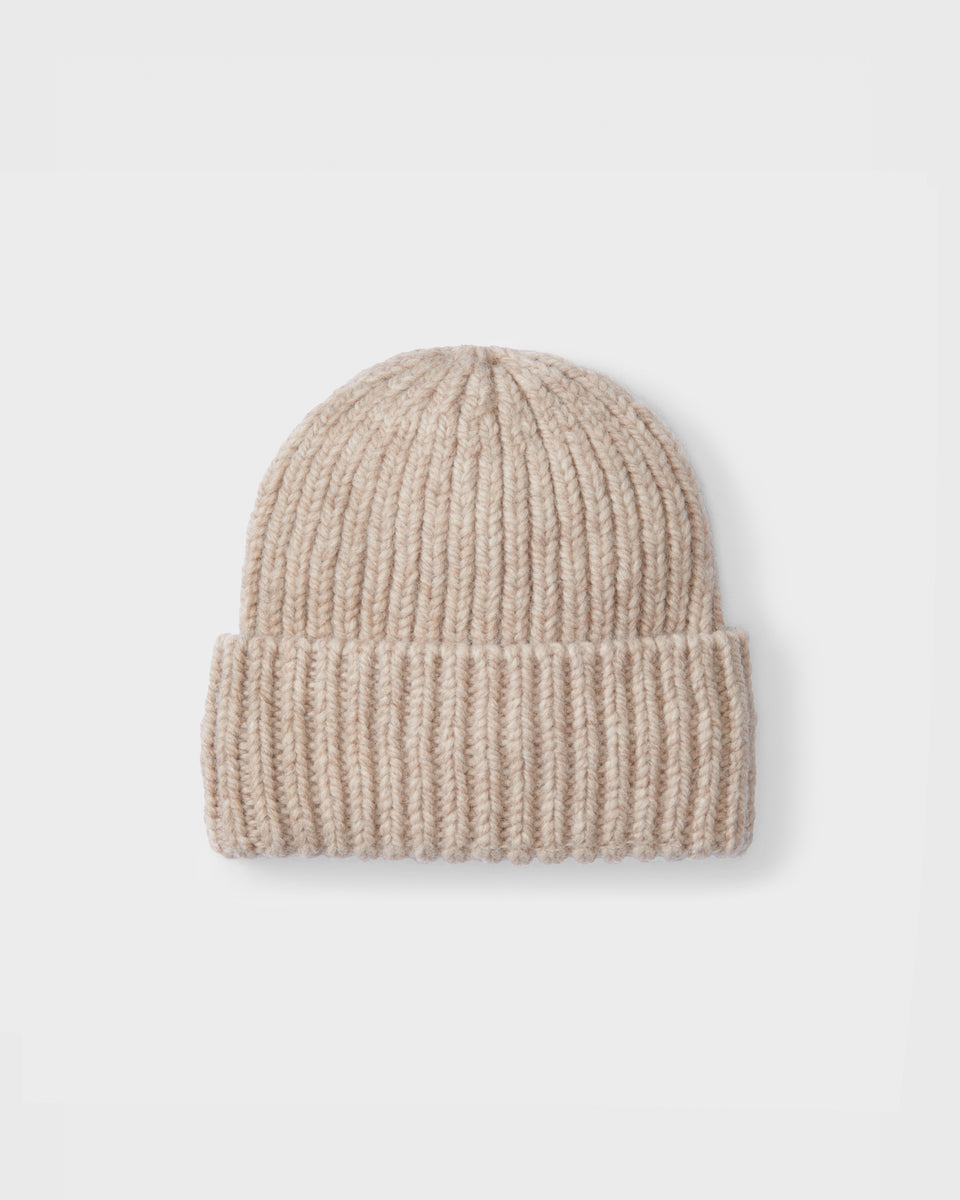 Rib Beanie Echos Sand